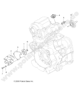 Polaris, Sportsman XP 550, ENGINE, COOLING SYSTEM AND WATER PUMP