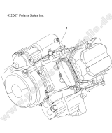Polaris, Scrambler 500 4X4 Intl, ENGINE, SHORT BLOCK