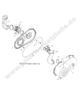 Polaris, RZR 800 EFI /EPS, DRIVE TRAIN, CLUTCH COVER AND DUCTING
