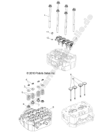 Polaris, RZR 800 EFI /EPS, ENGINE, CYLINDER HEAD AND VALVES