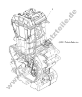 Polaris, RZR 570 EFI, ENGINE, LONG BLOCK