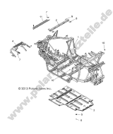 Polaris, RZR 570 EU, CHASSIS, MAIN FRAME AND SKID PLATE