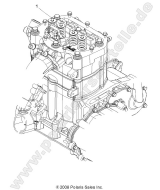 Polaris, Sportsman 800 EFI 6X6, ENGINE, SHORT BLOCK
