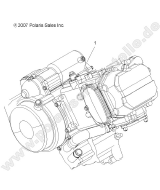 Polaris, Scrambler 500 4x4 Intl, ENGINE, SHORT BLOCK