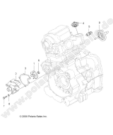 Polaris, Sportsman EPS 550 Intl, ENGINE, COOLING SYSTEM AND WATER PUMP