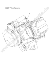 Polaris, Scrambler 500 4x4 Intl, ENGINE, SHORT BLOCK