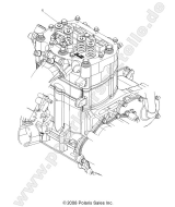 Polaris, Sportsman 800 EFI 6x6, ENGINE, SHORT BLOCK