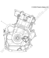 Polaris, Sportsman X2 550 INTL, ENGINE, SHORT BLOCK