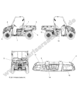 Polaris, Ranger EV/LEV 4x4, BODY, DECALS