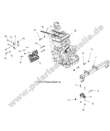 Polaris, RZR 900 50/55 Inch All Options (R06), ENGINE, ENGINE MOUNTING