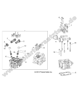 Polaris, RZR 570 (R06), ENGINE, CYLINDER HEAD, CAMS AND VALVES