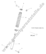 Polaris, RZR 570 (R06), SUSPENSION, FRONT SHOCK MOUNTING