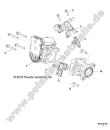 Polaris, RZR 570 EU (R04), ENGINE, THROTTLE BODY AND FUEL RAIL