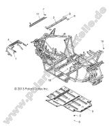 Polaris, RZR 570 S (R04), CHASSIS, MAIN FRAME AND SKID PLATE