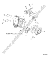 Polaris, RZR 570 S (R04), ENGINE, THROTTLE BODY AND FUEL RAIL