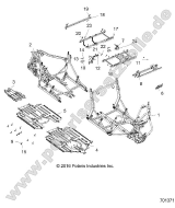 Polaris, General 1000 4P PS, CHASSIS, MAIN FRAME AND SKID PLATES