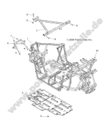Polaris, RZR 800 EFI, CHASSIS MAIN FRAME AND SKID PLATE
