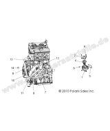 Polaris, RZR 4 XP 900, ENGINE, COOLING, THERMOSTAT AND BYPASS