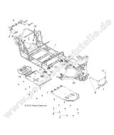 Polaris, RZR 4 XP JAGGED X, CHASSIS, MAIN FRAME AND SKID PLATE