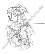 Polaris, RZR 570 EFI INTL, ENGINE, LONG BLOCK