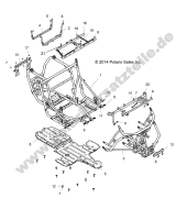 Polaris, RZR XP 1000 INTL, CHASSIS, MAIN FRAME AND SKID PLATES