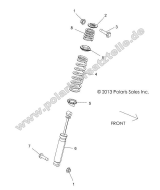 Polaris, RZR 570 (R05), SUSPENSION, REAR SHOCK MOUNTING