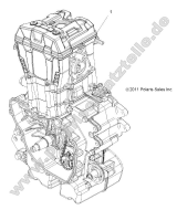 Polaris, Ranger 500 2WD HDPE, ENGINE, LONG BLOCK